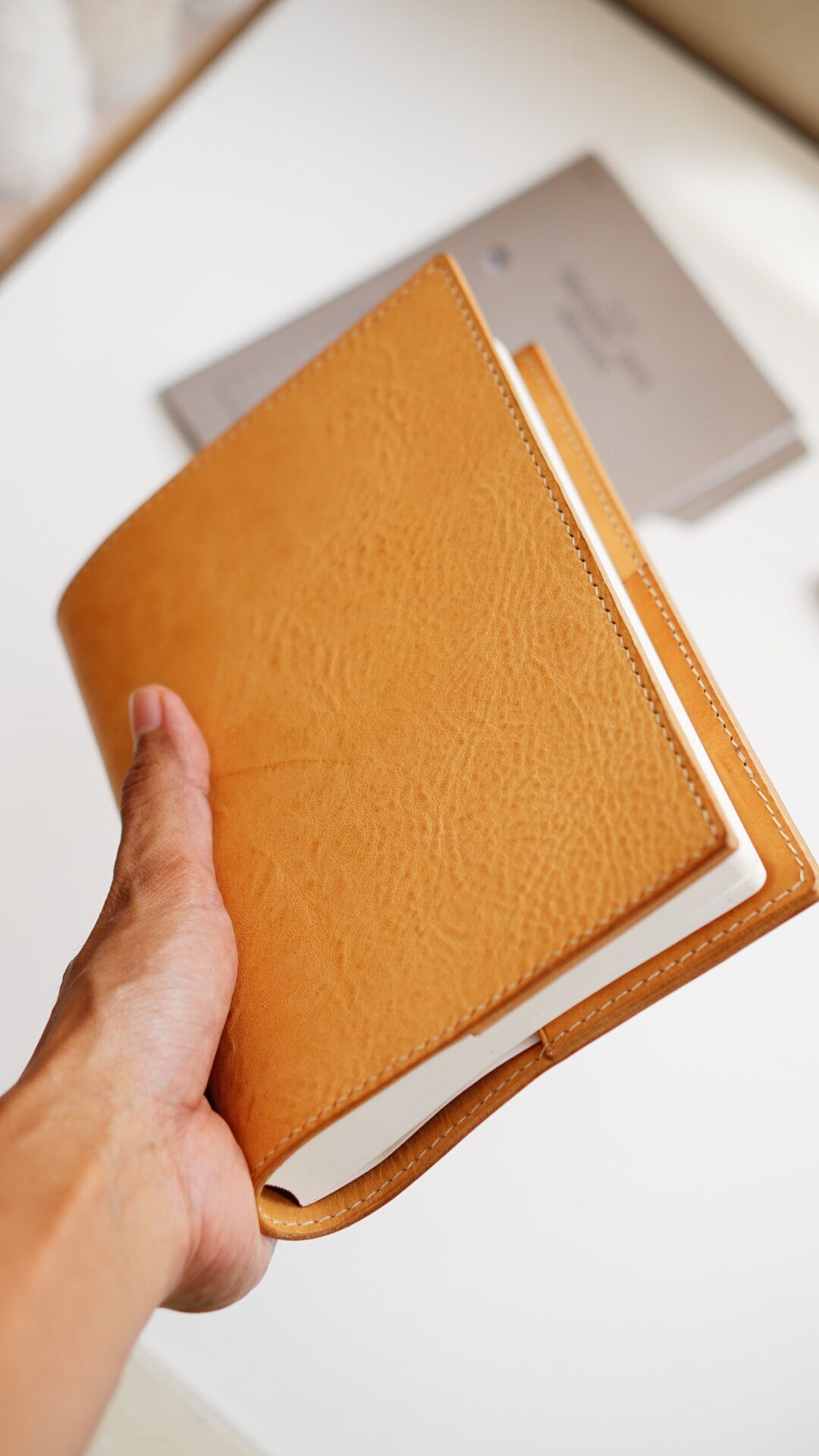 Minimalist Minerva Box Leather Journal Cover for Hobonichi Weeks, A5, B6,B6 Slim - Image 7