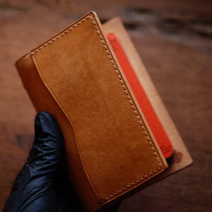 Toffee Pueblo Leather Ring Planner – Flat Lay Binder, Rose Gold Rivets